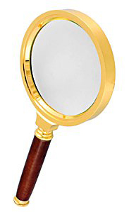 Лупа Kromatech ручная круглая 6х, 50 мм, в металлической оправе с деревянной ручкой